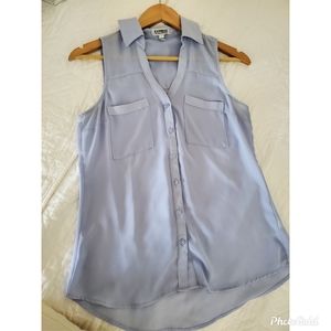 Express Portofino Sleeveless Top dusty light blue - discontinued